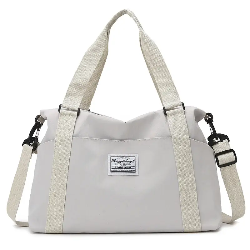 Women's Crossbody Travel Bag White Canvas Shoulder Storage - Image 2