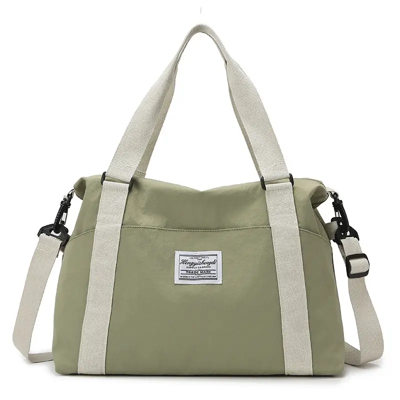 Women's Crossbody Travel Bag White Canvas Shoulder Storage - Image 5
