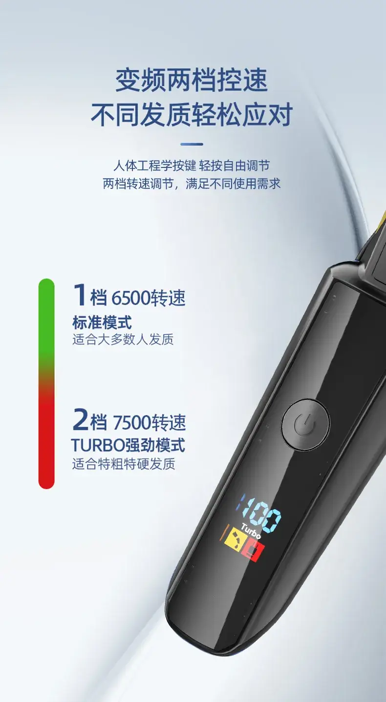USB Electric Hair Clipper with LCD Display — feature 9