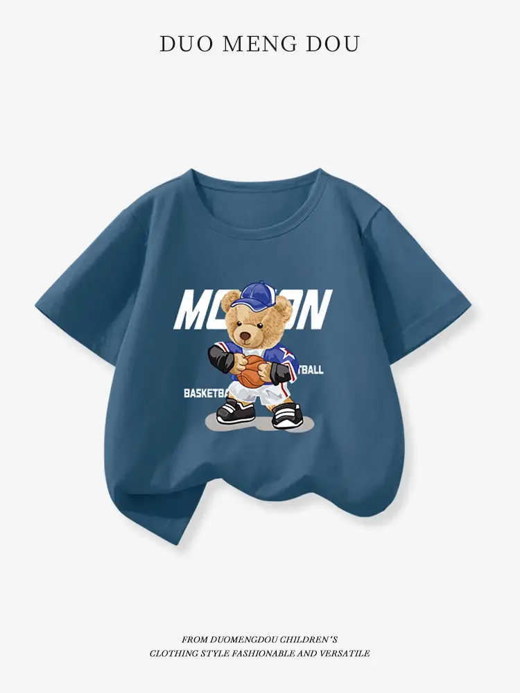 Duomeng Boys Off-Shoulder T-Shirt 25 Summer - Image 9
