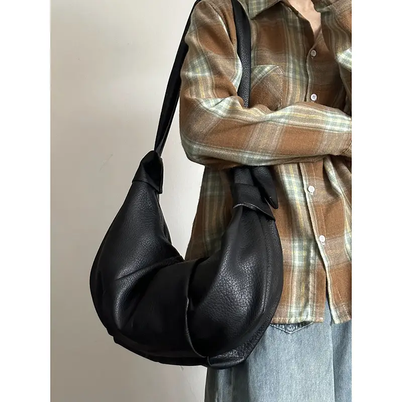 Brown Pleated Shoulder Crossbody Bag for Women — feature 11