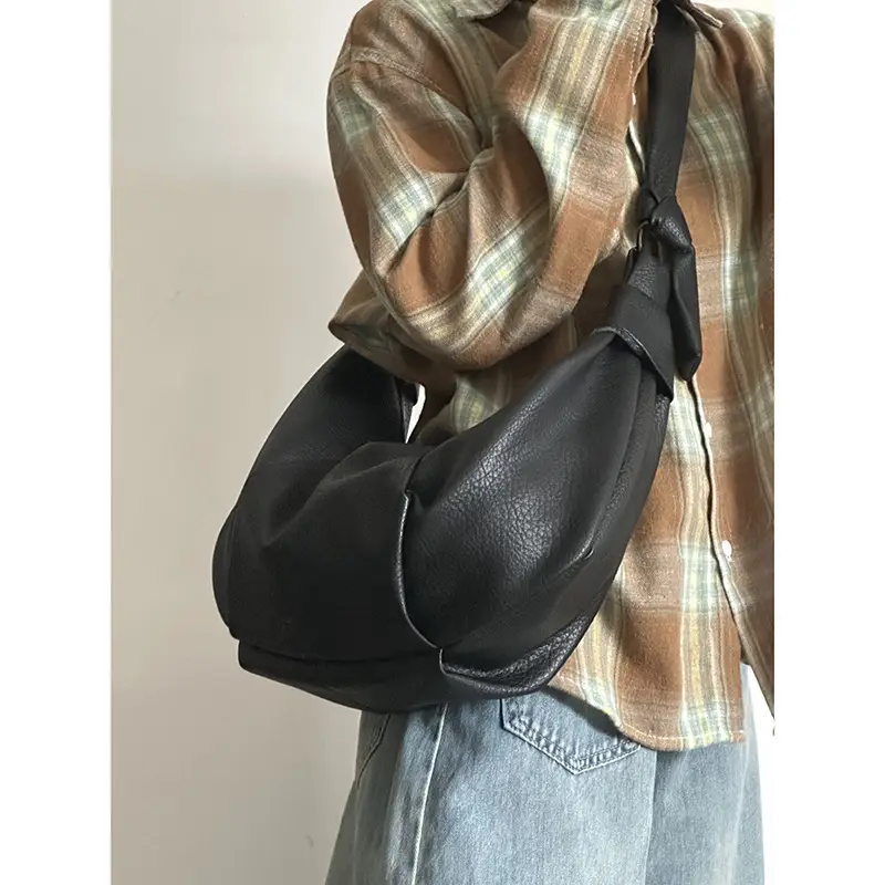 Brown Pleated Shoulder Crossbody Bag for Women — feature 15