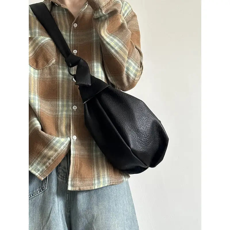 Brown Pleated Shoulder Crossbody Bag for Women — feature 21