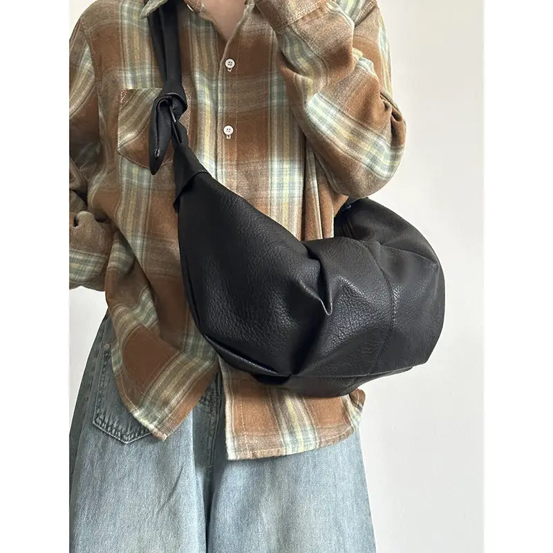 Brown Pleated Shoulder Crossbody Bag for Women — feature 23
