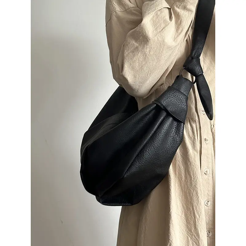 Brown Pleated Shoulder Crossbody Bag for Women — feature 9