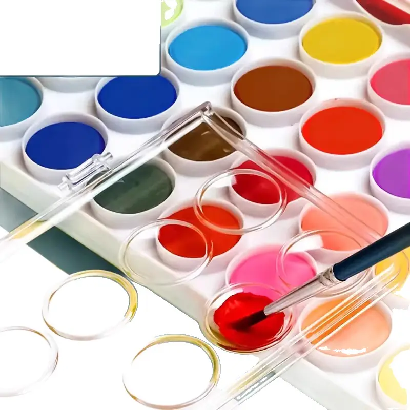 Marley 36-Color Solid Watercolor Set Kidsren's Hand-Painted Gouache Paint Powder Cake 12-Color Beginner's Entry Watercolor