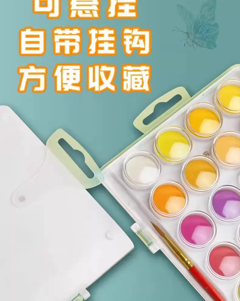 Marley 36-Color Solid Watercolor Set Kidsren's Hand-Painted Gouache Paint Powder Cake 12-Color Beginner's Entry Watercolor — feature 10