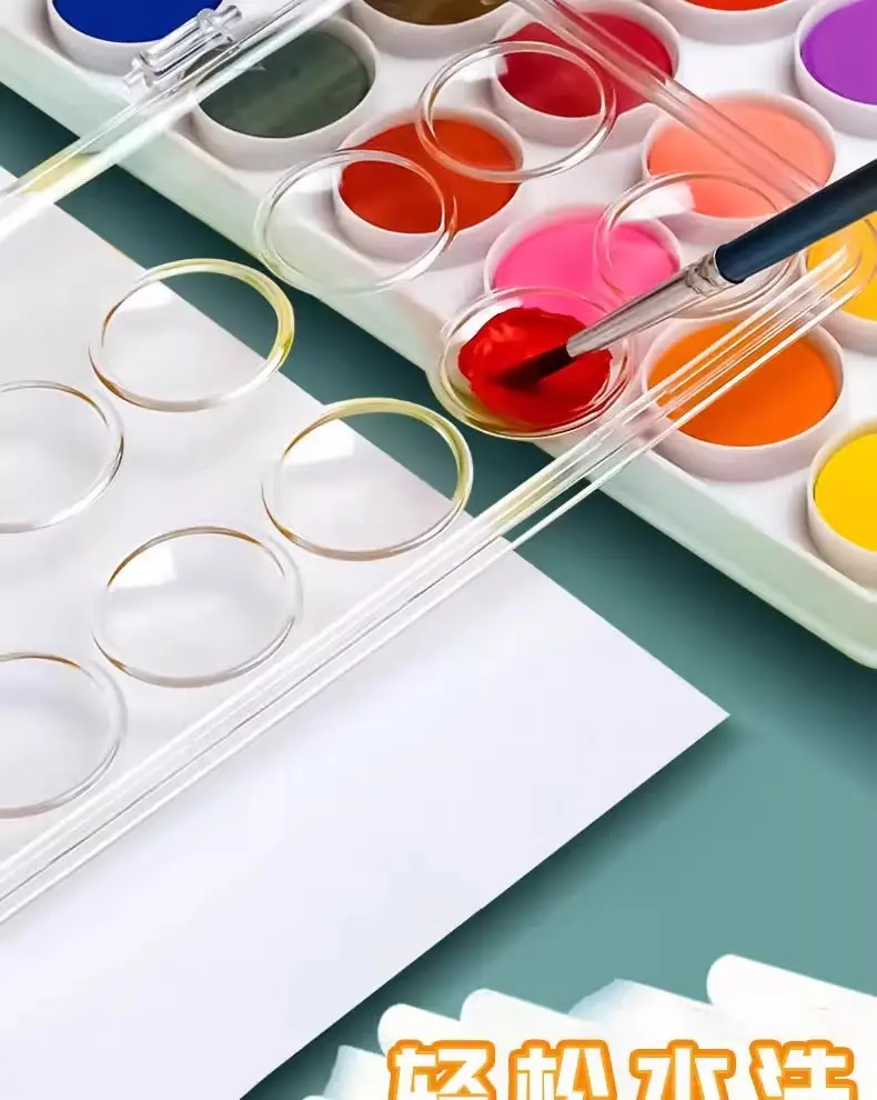 Marley 36-Color Solid Watercolor Set Kidsren's Hand-Painted Gouache Paint Powder Cake 12-Color Beginner's Entry Watercolor — feature 12