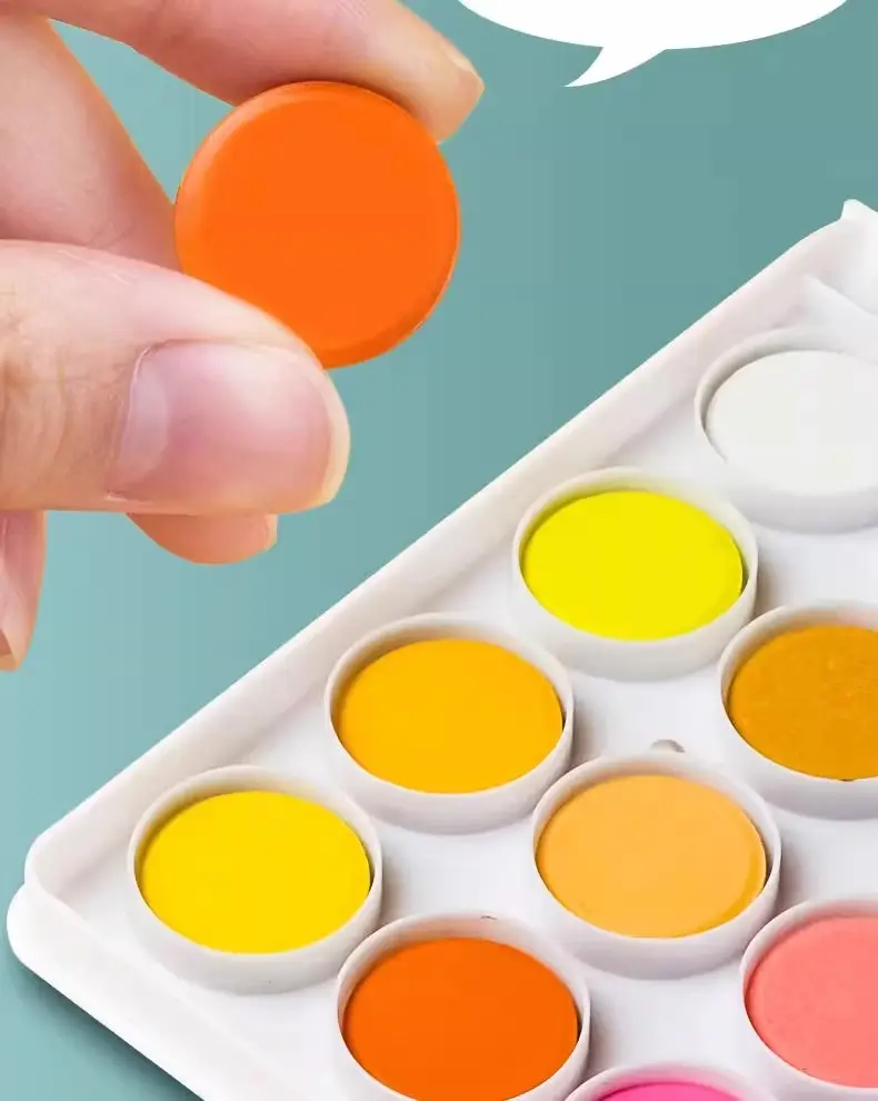 Marley 36-Color Solid Watercolor Set Kidsren's Hand-Painted Gouache Paint Powder Cake 12-Color Beginner's Entry Watercolor — feature 6