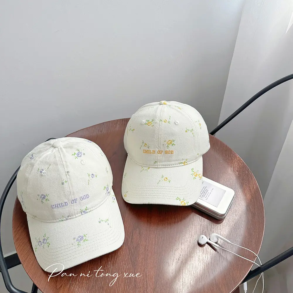 Korean Ins Small Embroidered Baseball Cap Women Spring Summer - Image 3