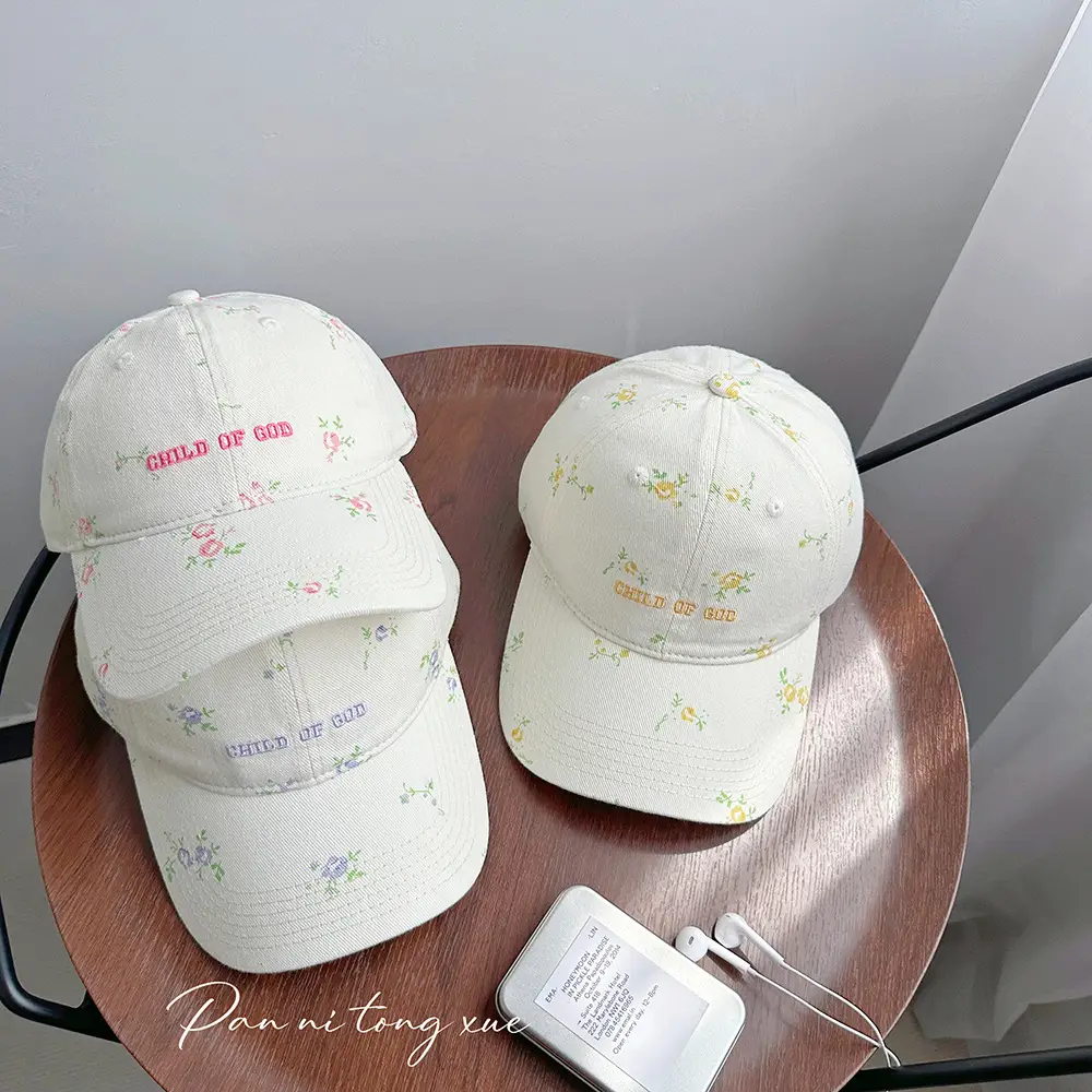 Korean Ins Small Embroidered Baseball Cap Women Spring Summer - Image 4