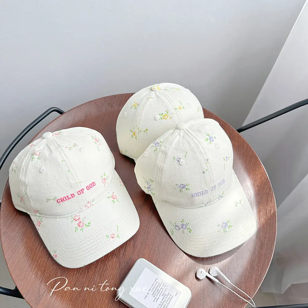 Korean Ins Small Embroidered Baseball Cap Women Spring Summer - Image 5