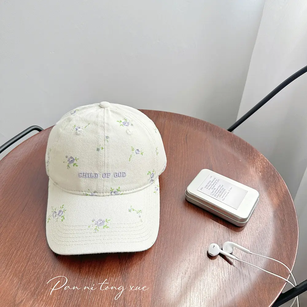 Korean Ins Small Embroidered Baseball Cap Women Spring Summer - Image 2
