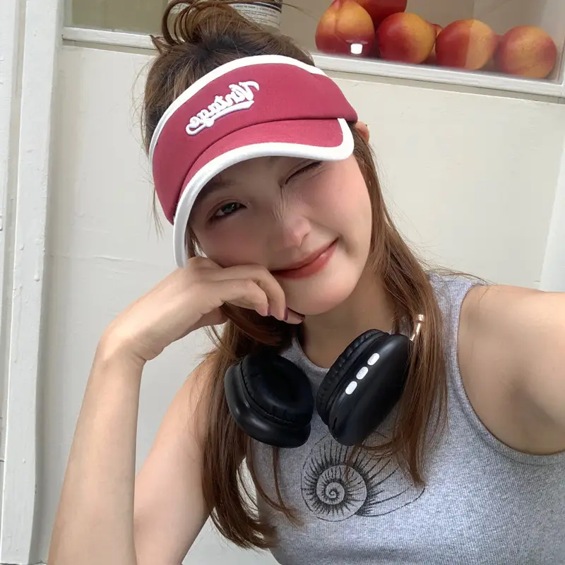 Korean Style Women's UV Visor with Brand Letter - Image 10