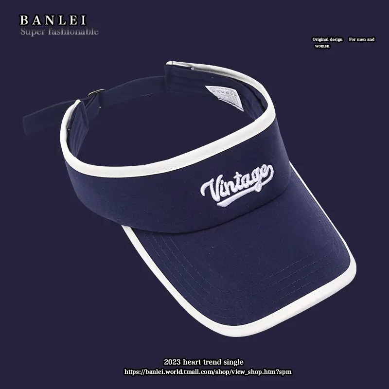 Korean Style Women's UV Visor with Brand Letter - Image 6