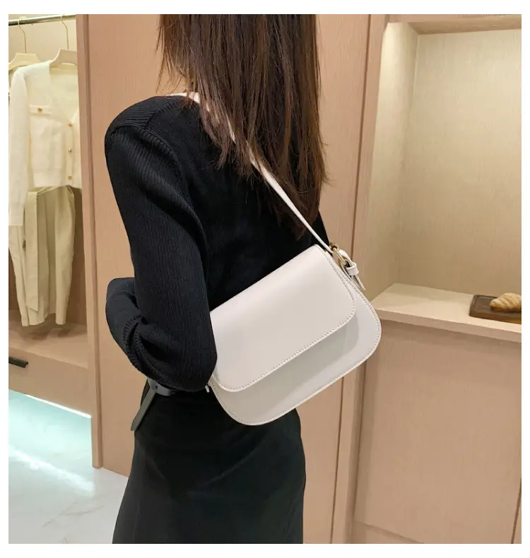 2025 Korean Style Small Square Bag Women's Beige Leather Crossbody — feature 18