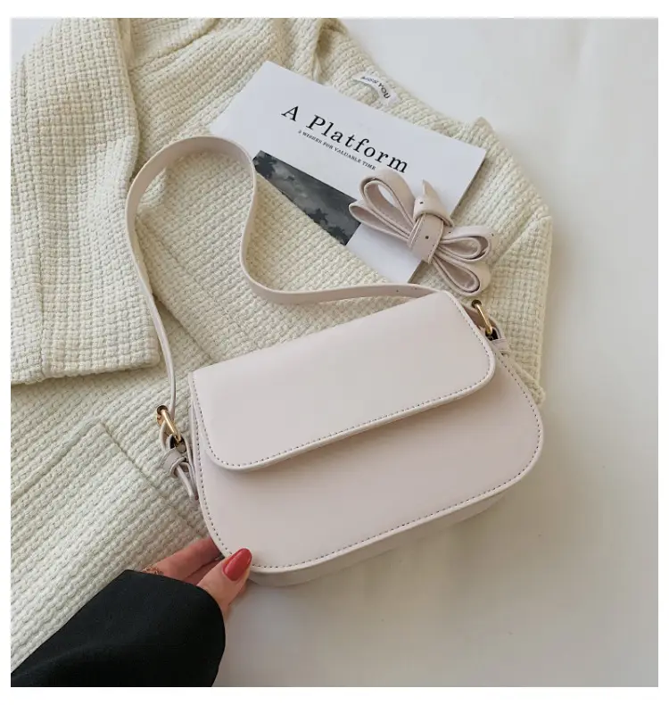 2025 Korean Style Small Square Bag Women's Beige Leather Crossbody — feature 28