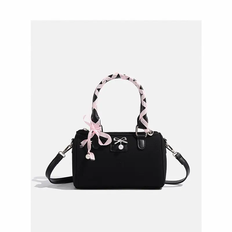 Black Bow Tote Bag for Women Shoulder Crossbody Luggage — feature 1