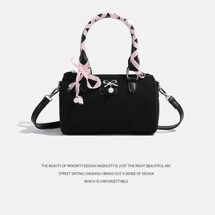 Black Bow Tote Bag for Women Shoulder Crossbody Luggage — feature 4