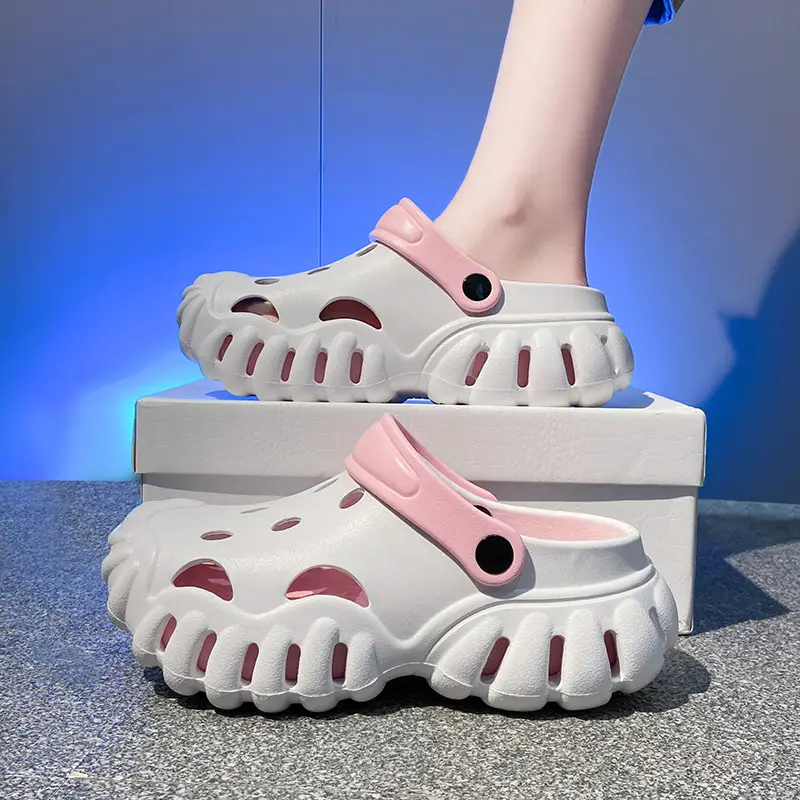 Summer New Style Hole Shoes EVA Thick Sole Height Increasing Sandals Couple Men's and Women's Sports Outwear Slippers Sandals - Image 6