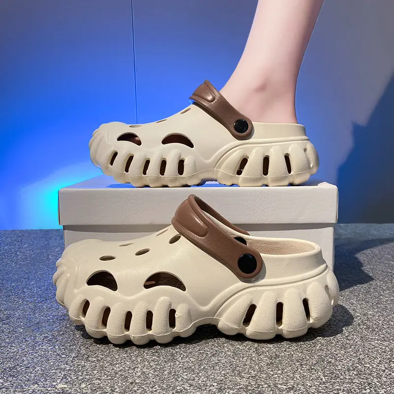 Summer New Style Hole Shoes EVA Thick Sole Height Increasing Sandals Couple Men's and Women's Sports Outwear Slippers Sandals - Image 8