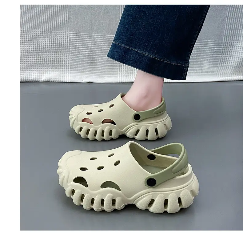 Summer New Style Hole Shoes EVA Thick Sole Height Increasing Sandals Couple Men's and Women's Sports Outwear Slippers Sandals — feature 24