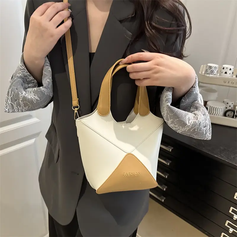 Women's Contrasting Color Satchel Bag 2025