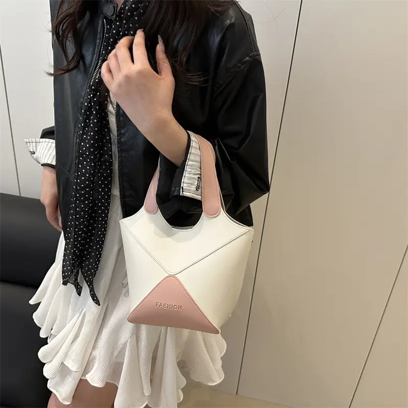 Women's Contrasting Color Satchel Bag 2025