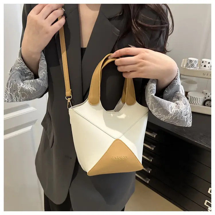 Women's Contrasting Color Satchel Bag 2025 — feature 10