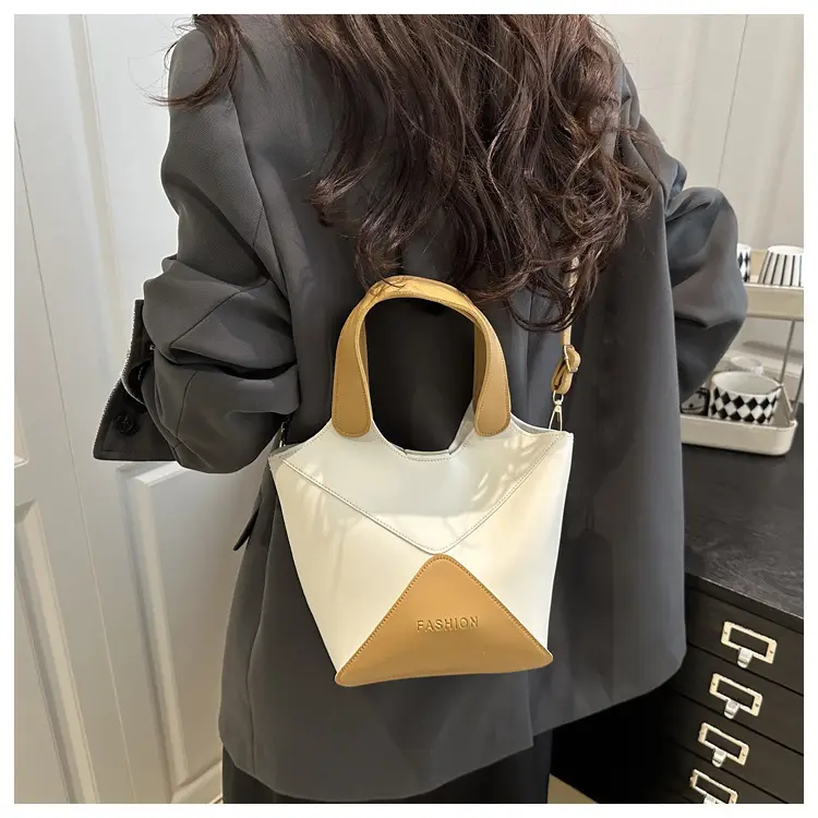 Women's Contrasting Color Satchel Bag 2025 — feature 12