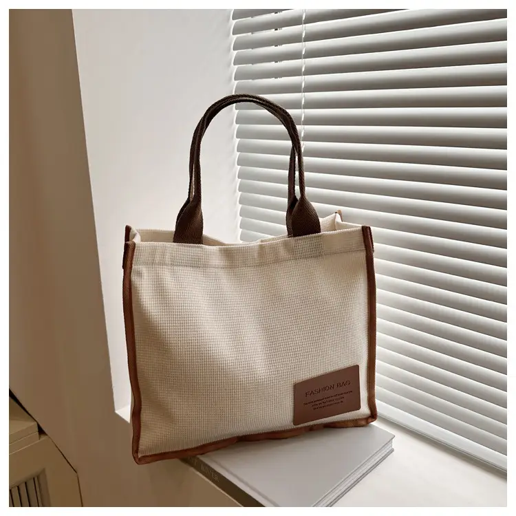 Black Canvas Literary Satchel Tote Bag Large Capacity — feature 27