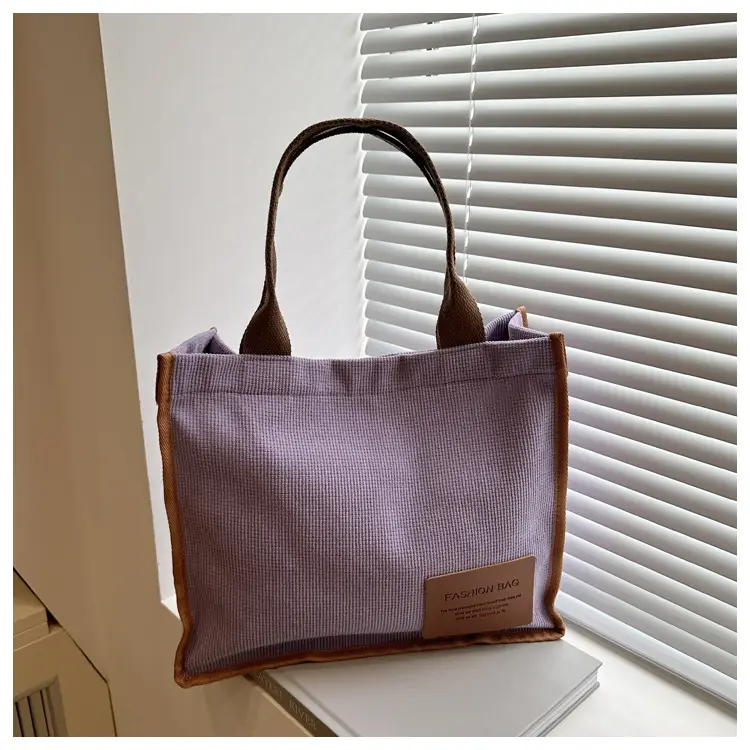 Black Canvas Literary Satchel Tote Bag Large Capacity — feature 30