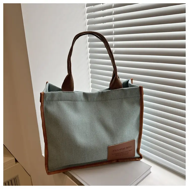 Black Canvas Literary Satchel Tote Bag Large Capacity — feature 31