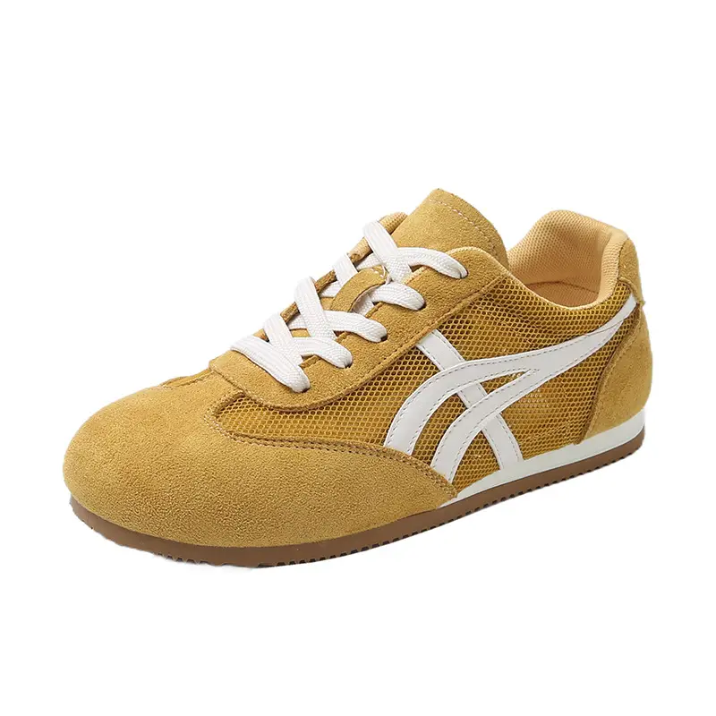 Women Pink Suede Casual Sneakers Spring 2025 - Image 2