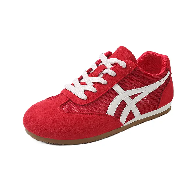 Women Pink Suede Casual Sneakers Spring 2025 - Image 3