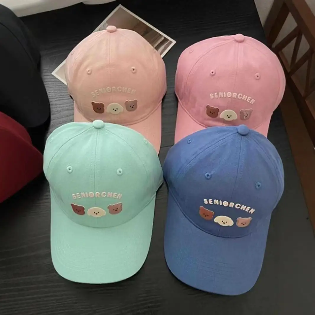 Women's Beige Flower Embroidered Baseball Cap Wide Brim — feature 23