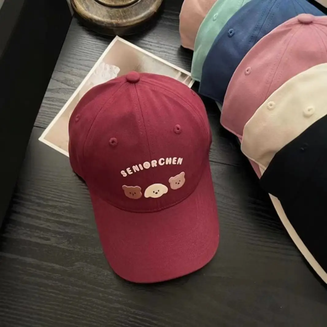 Women's Beige Flower Embroidered Baseball Cap Wide Brim — feature 30