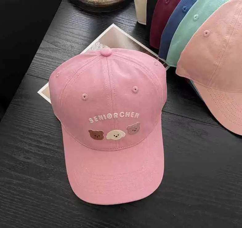 Women's Beige Flower Embroidered Baseball Cap Wide Brim - Image 10