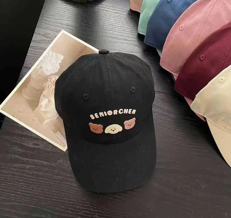 Women's Beige Flower Embroidered Baseball Cap Wide Brim - Image 14