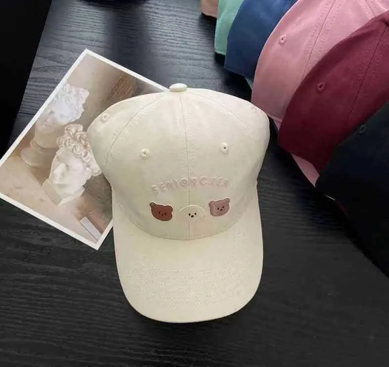Women's Beige Flower Embroidered Baseball Cap Wide Brim - Image 8