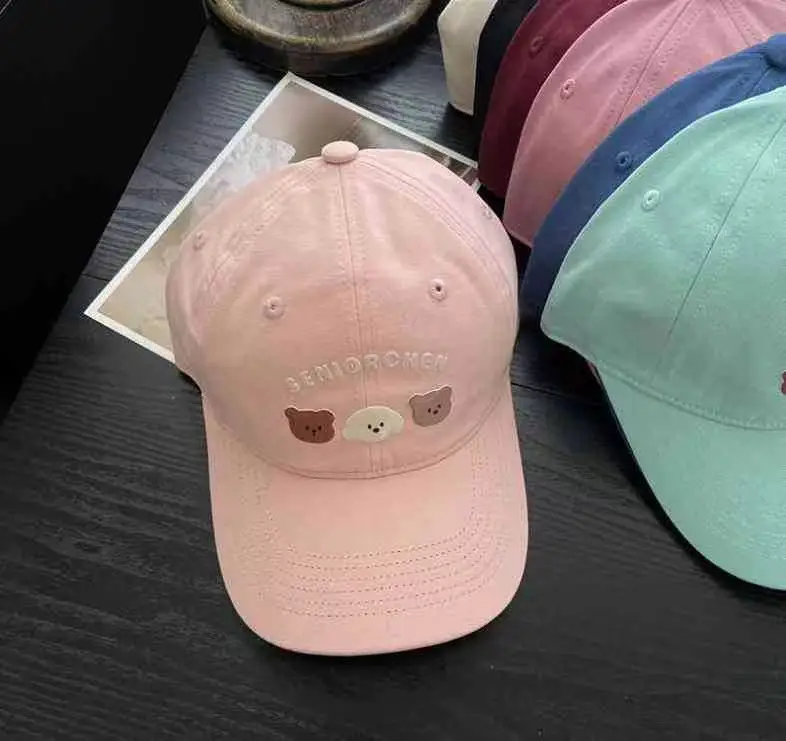 Women's Beige Flower Embroidered Baseball Cap Wide Brim - Image 9