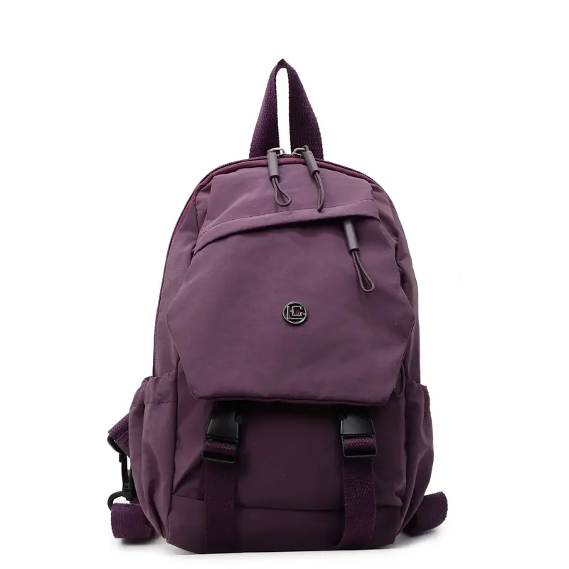 Purple Japanese Style Unisex Crossbody Backpack - Image 4