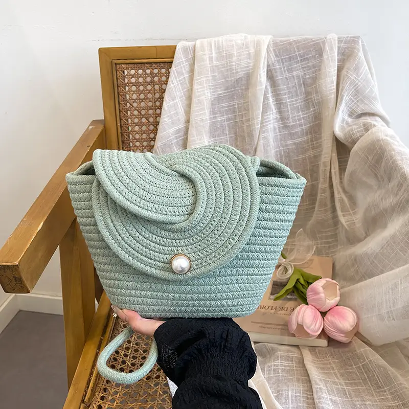 Light Blue Crochet Crossbody Bag for Women — feature 15