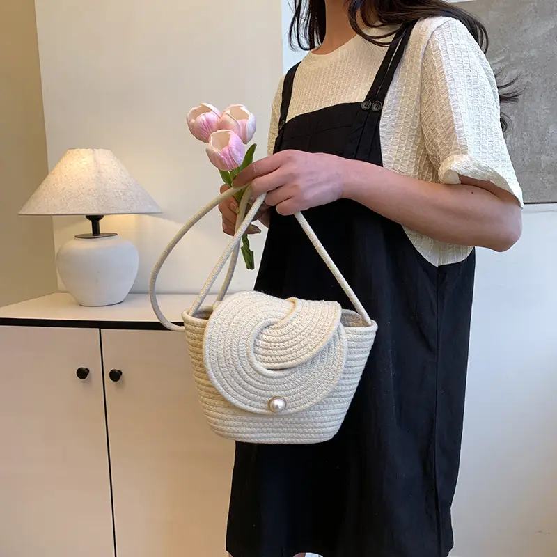 Light Blue Crochet Crossbody Bag for Women — feature 24