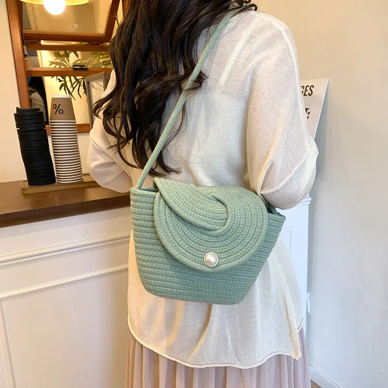 Light Blue Crochet Crossbody Bag for Women — feature 26