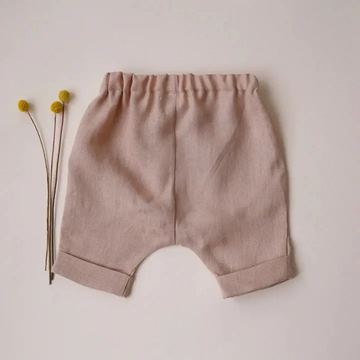 Kids Linen Short Sleeve T-Shirt Pure Color - Image 8