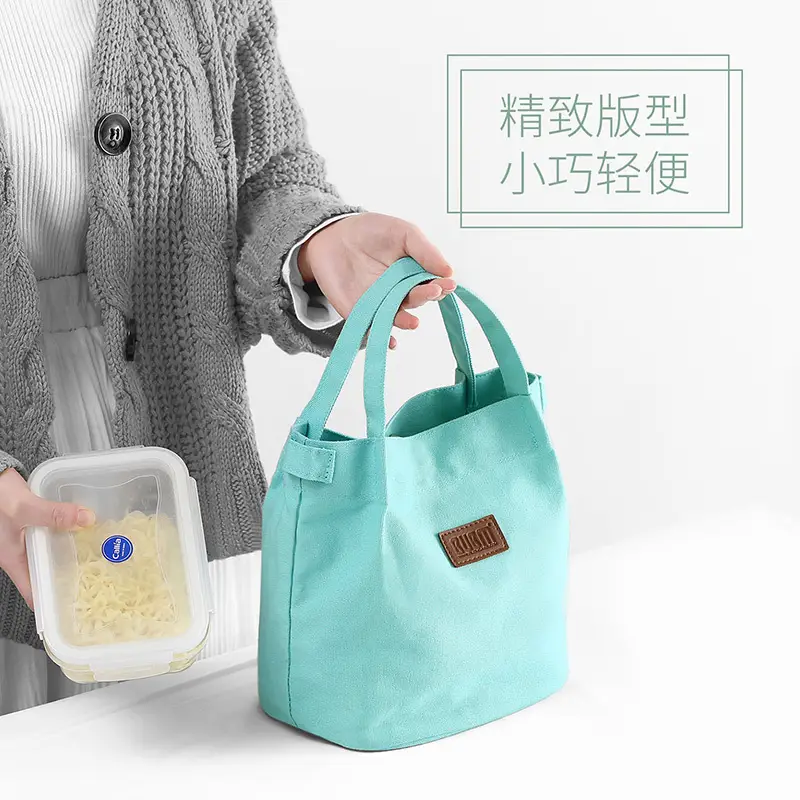 Orange One-Shoulder Crossbody Lunch Bag with Magnetic Seal