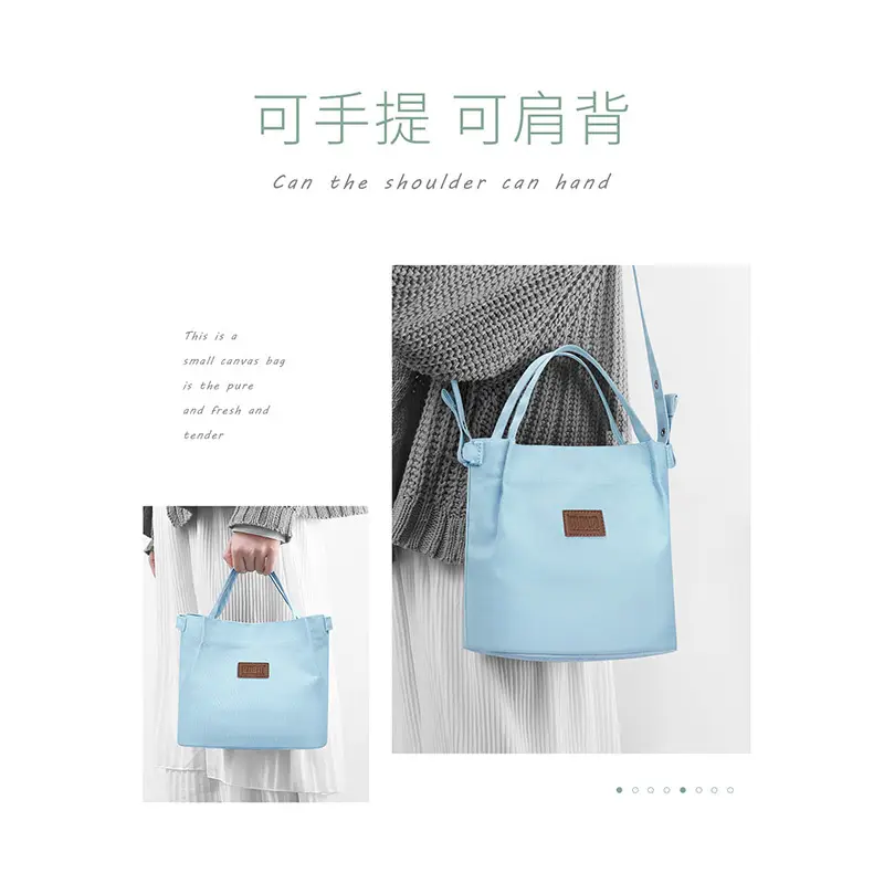 Orange One-Shoulder Crossbody Lunch Bag with Magnetic Seal