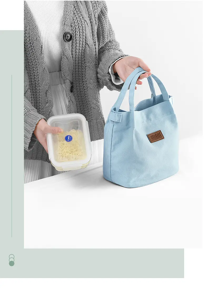 Orange One-Shoulder Crossbody Lunch Bag with Magnetic Seal — feature 23