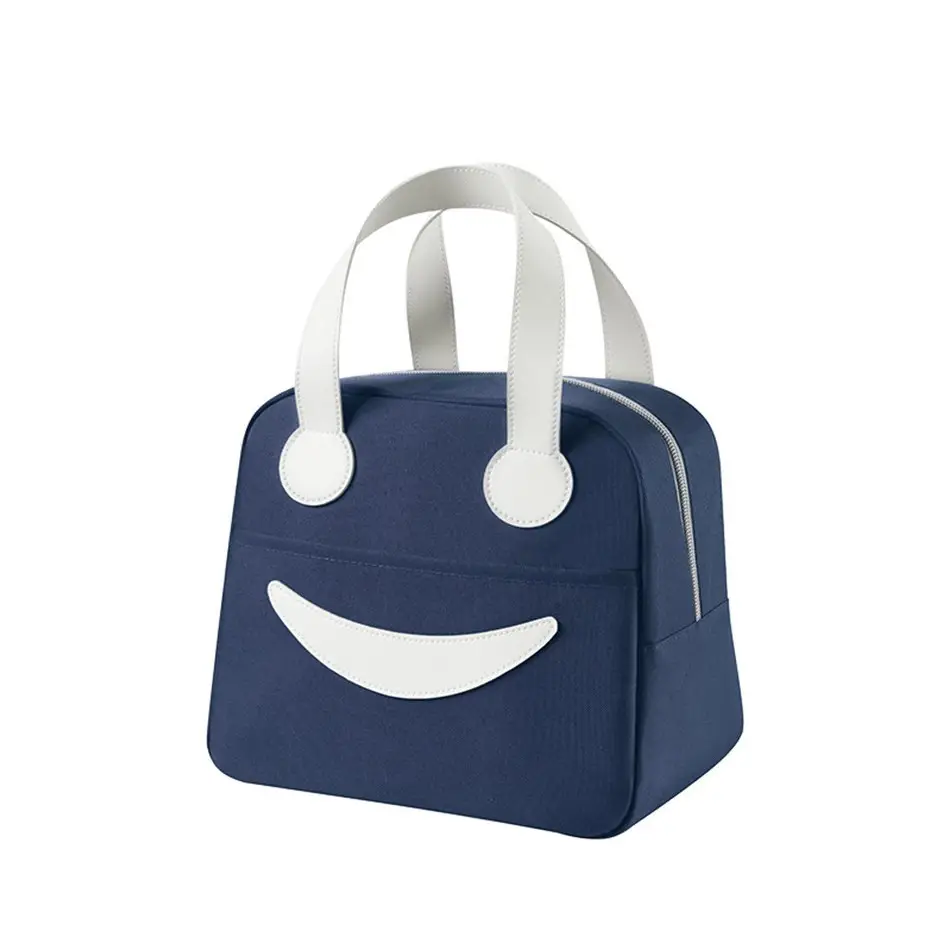 Orange One-Shoulder Crossbody Lunch Bag with Magnetic Seal